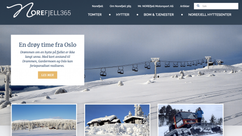 Bilde av hjemmesiden til Norefjell